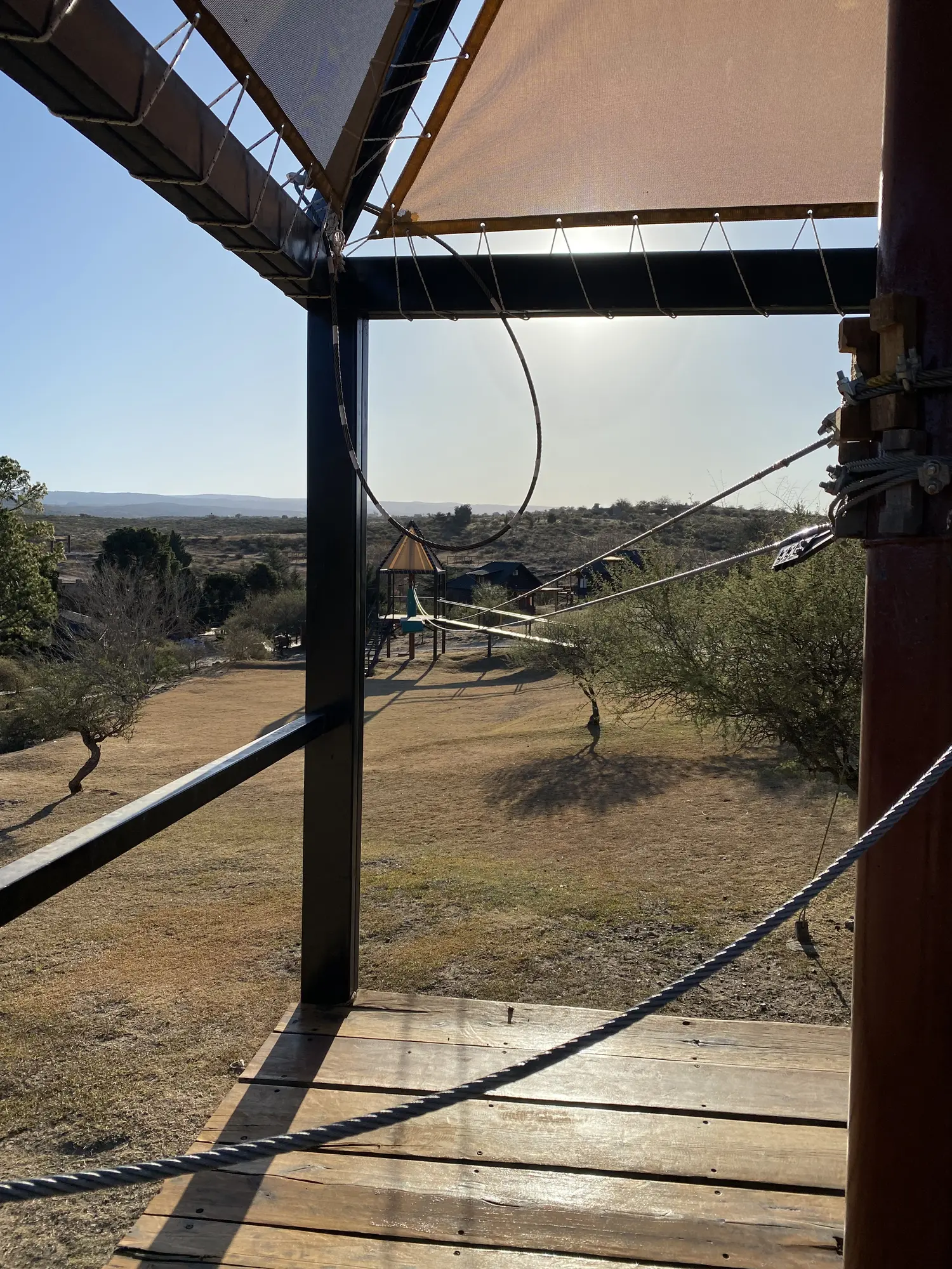 Vista del circuito desde el interior de una plataforma elevada
